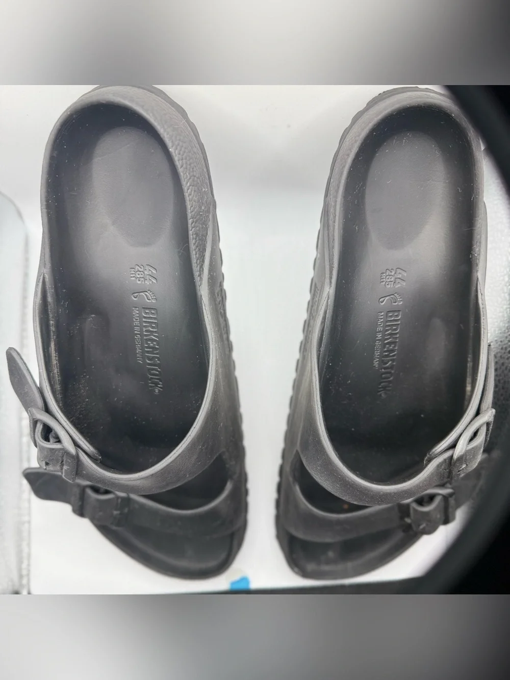 Birkenstock Black Two-Strap EVA Slide Sandals